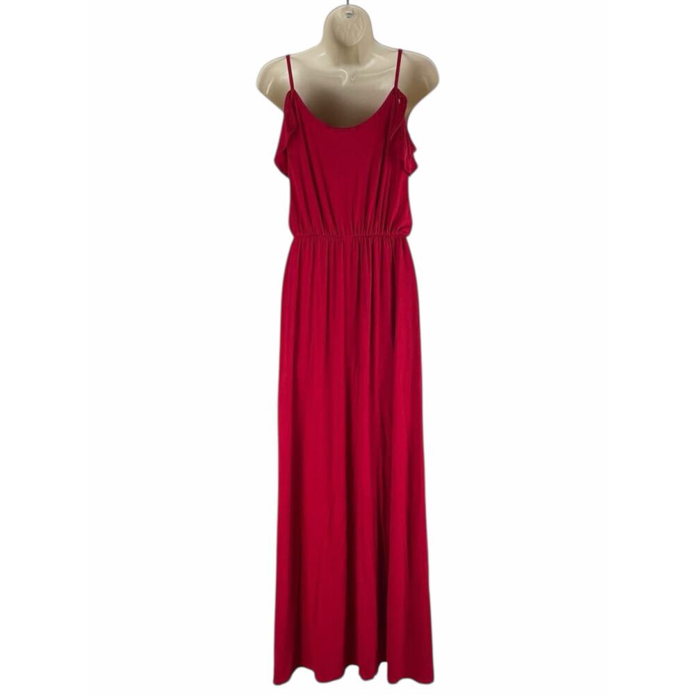 Rolla Coster Cold Shoulder Faux Wrap Maxi Dress Red Size S - Picture 7 of 9